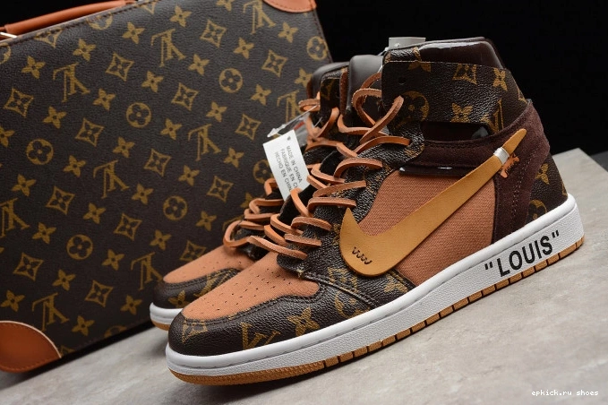 Rep AQ0818-158 Off-Louis Air OW 1 AJ1 x Jordan 0812